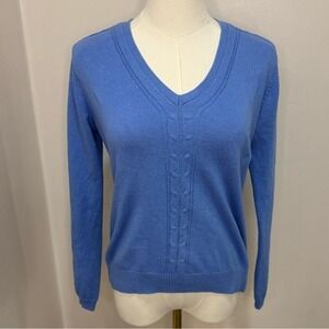 Peter Millar Cashmere‎ Blend Blue V-Neck Women's Sweater